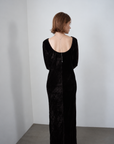 Velours back open one-piece