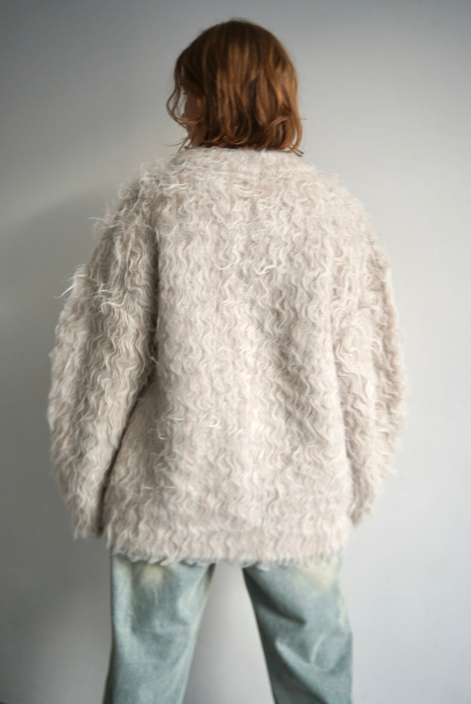 Shaggy mohair cardigan