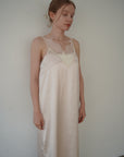 Race satin camisole one-piece