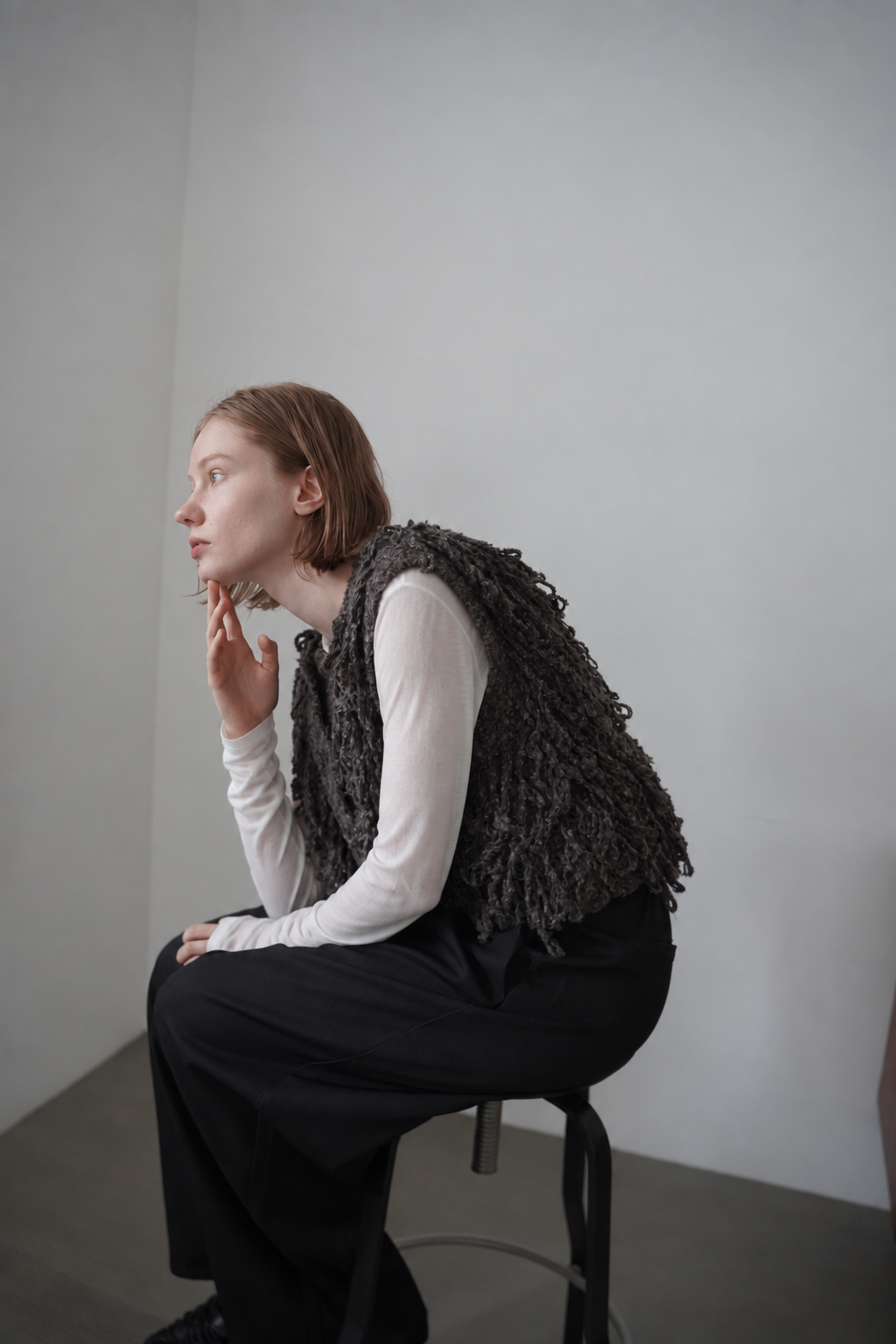 Boucle fringe vest