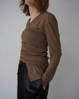 Sheer bustier cardigan