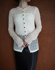 Mohair Touch Openwork Cardigan
