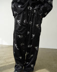 Velours flower pattern Pants
