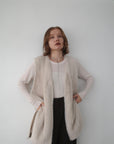 Double face shaggy gilet