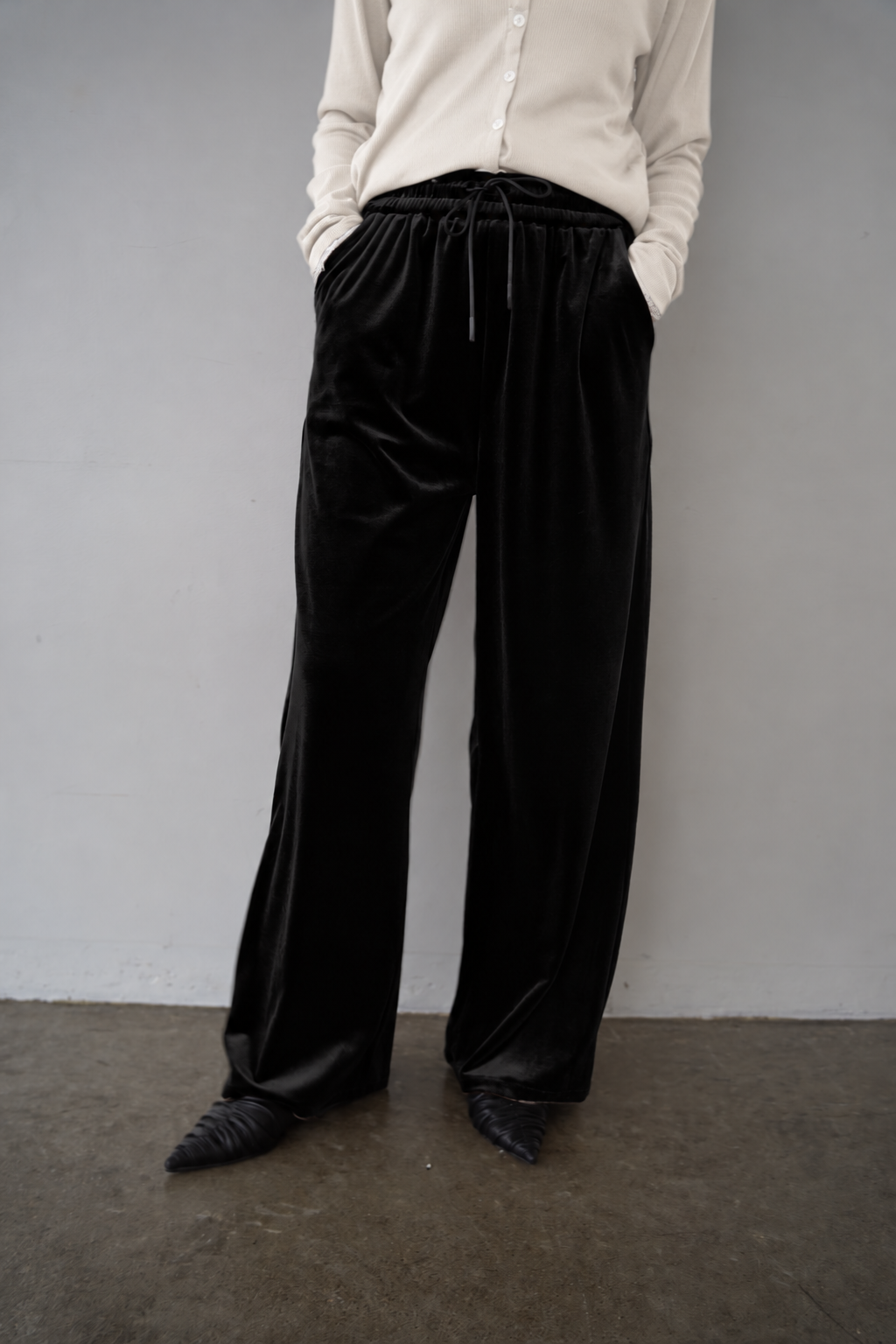Velour Wide Leg Pants