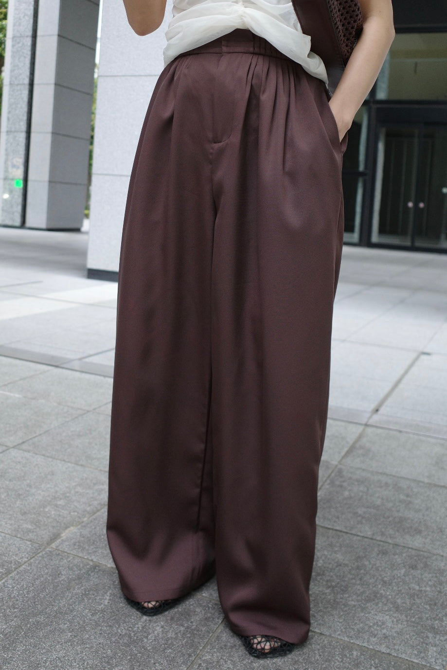 Georgette layered pants