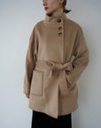 【予約販売】11月中旬発送-Back button stand shaggy coat