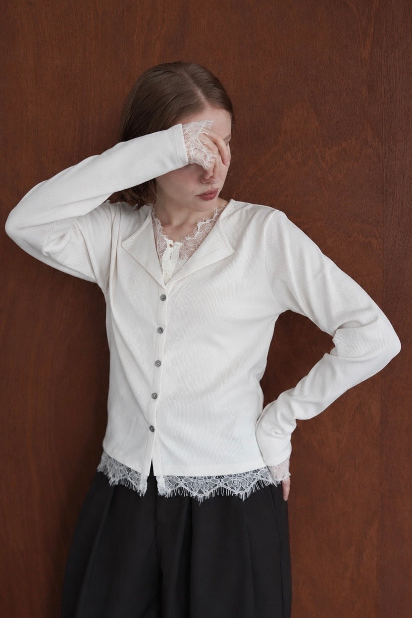 Cut lib race docking cardigan