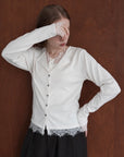 Cut lib race docking cardigan