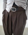 Twill tuck cocoon pants
