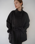 【予約販売】11月中旬発送-Back button stand shaggy coat