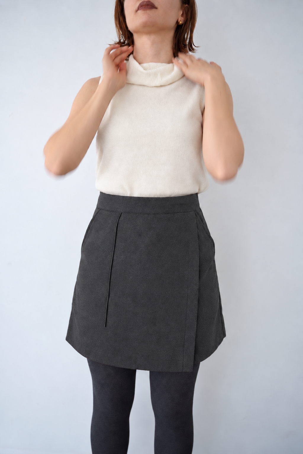 Pocket rap mini skirt