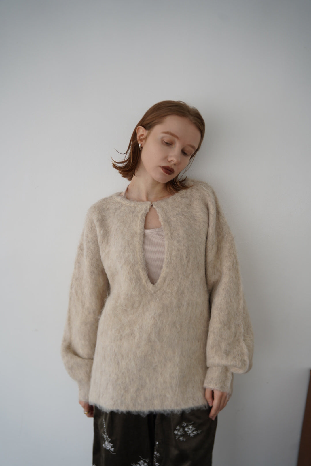 Deep skipper mohair knit