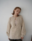 Deep skipper mohair knit