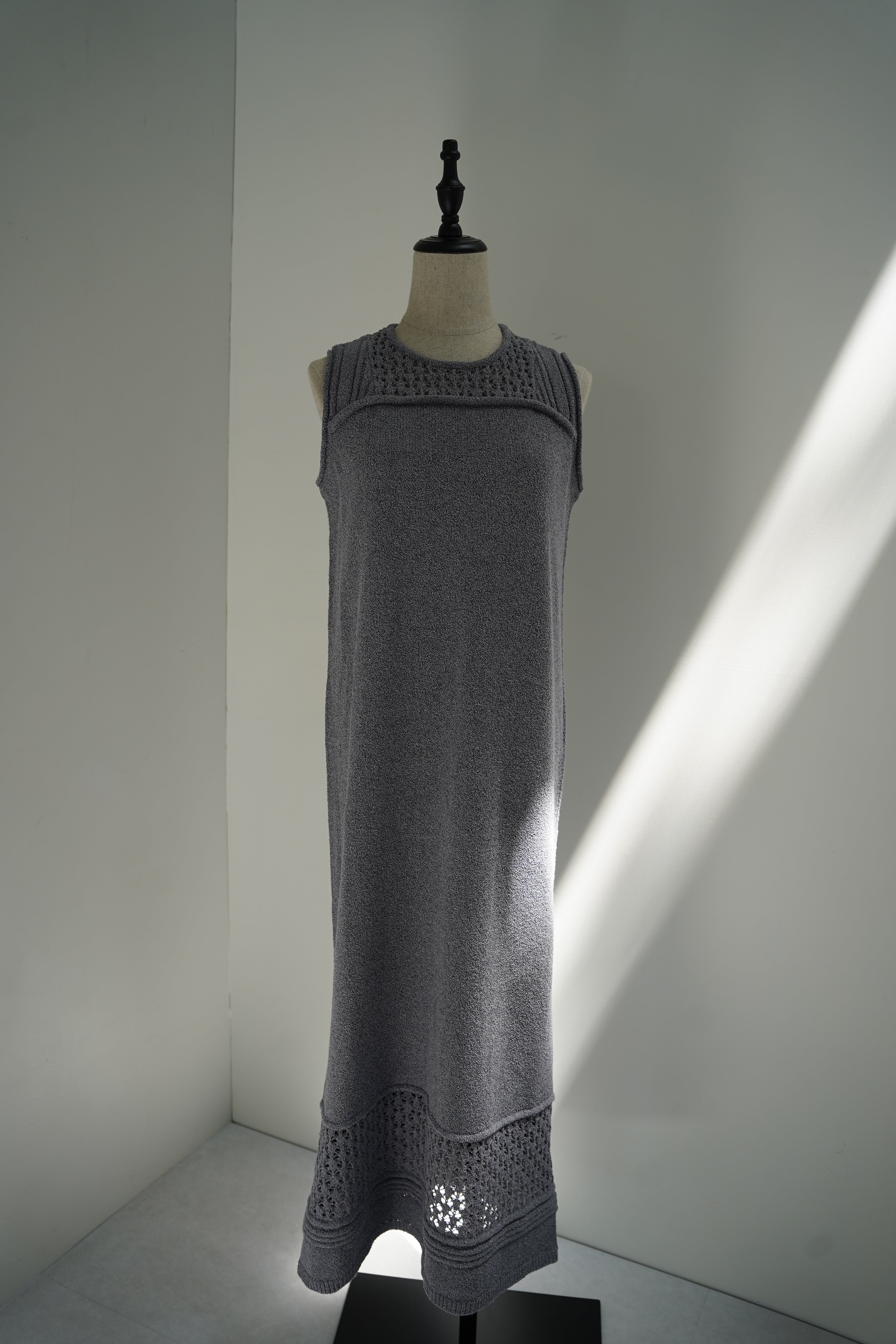Slab flannel knit one-piece