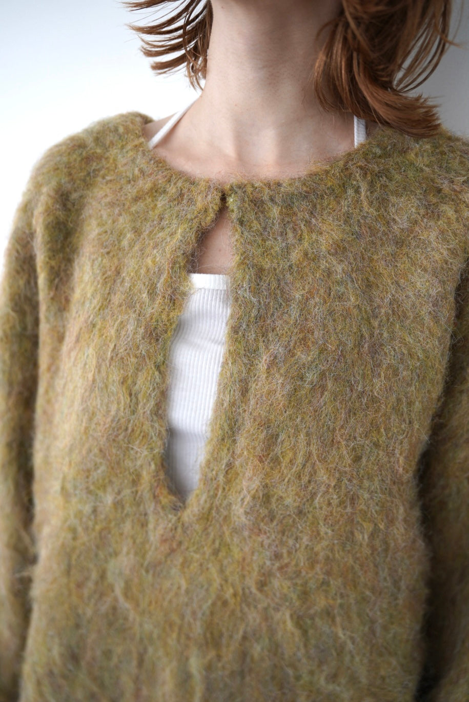 Deep skipper mohair knit