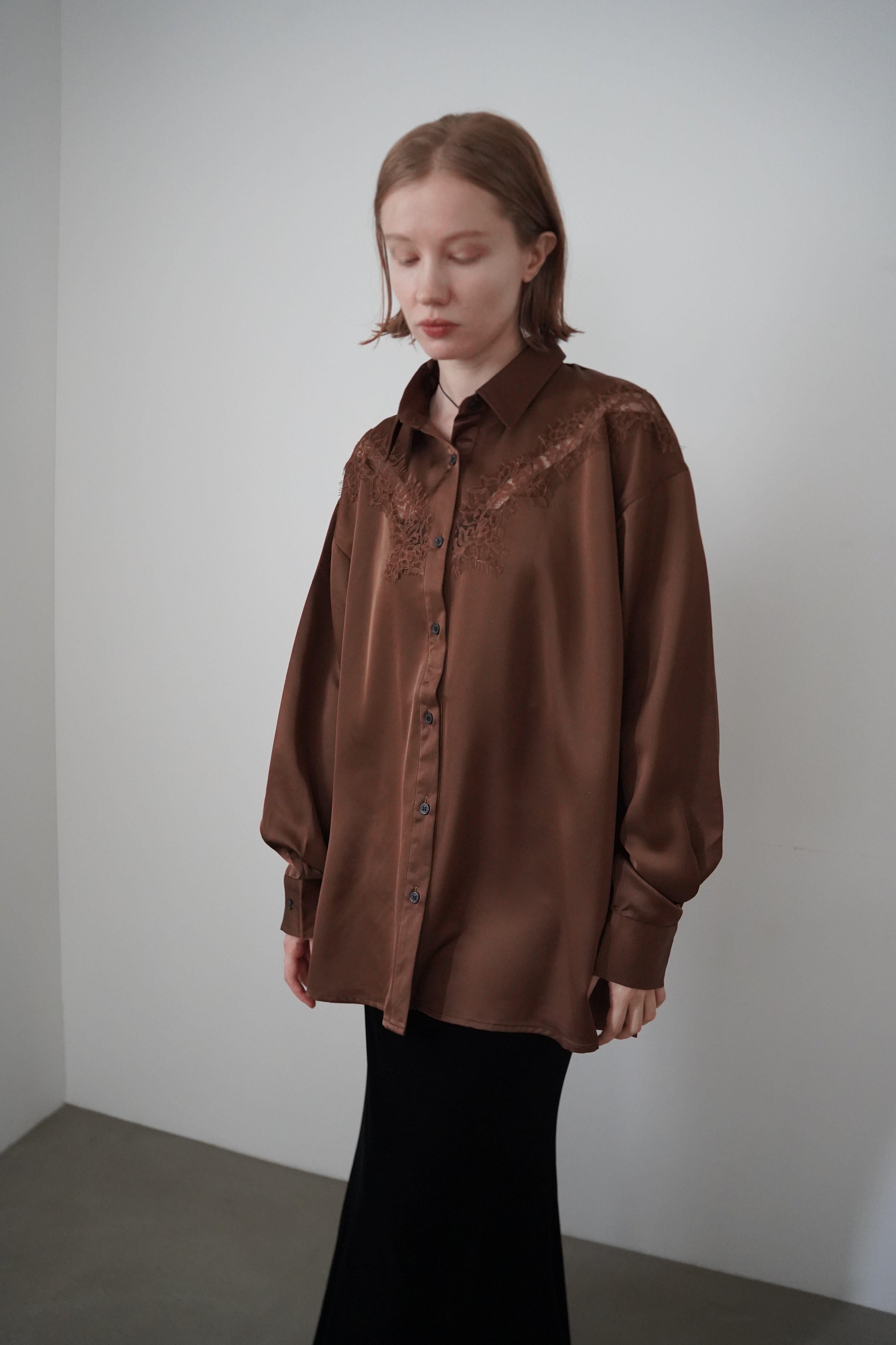 Satin race over shirt