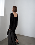 Velours back open one-piece