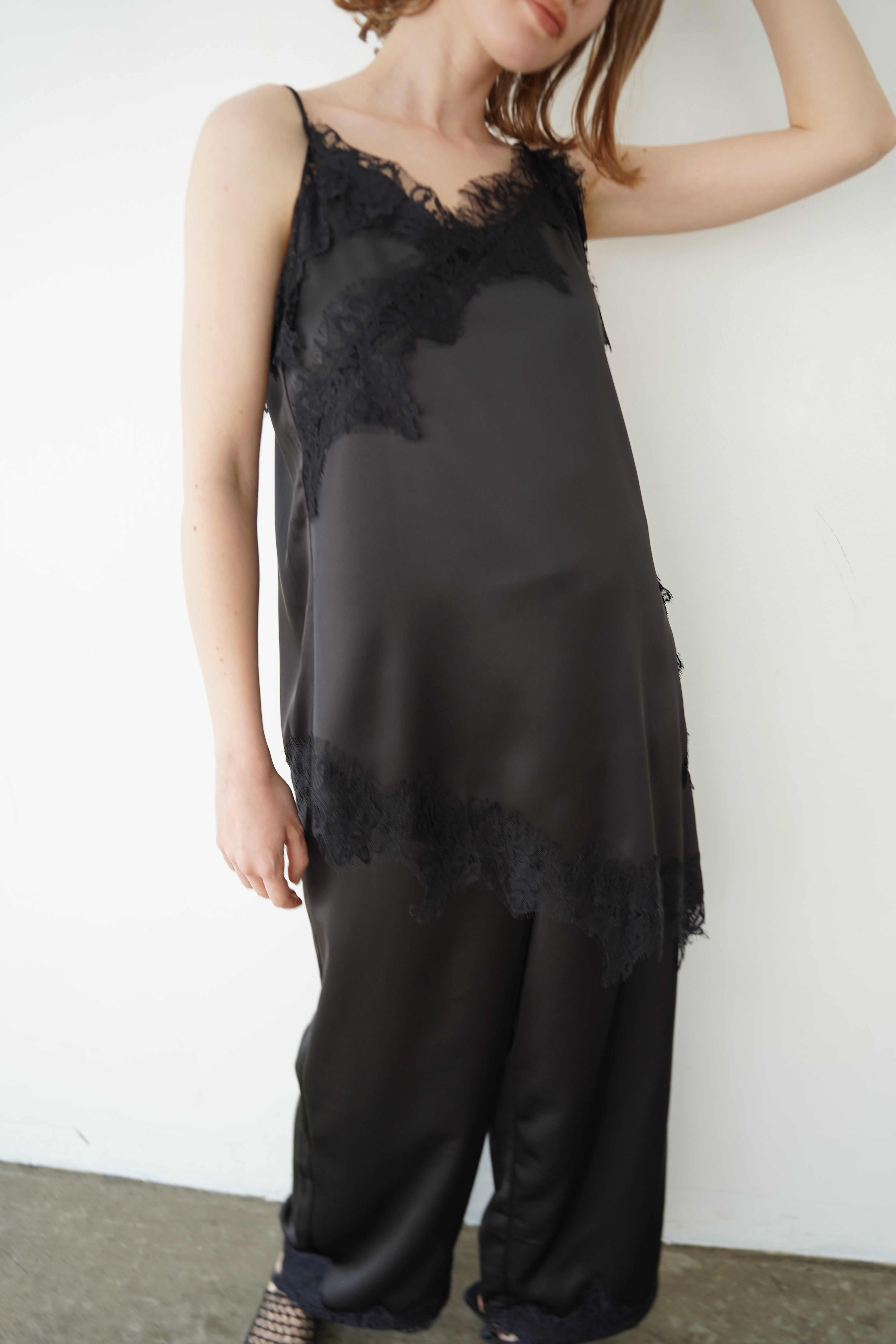 Sier race satin camisole