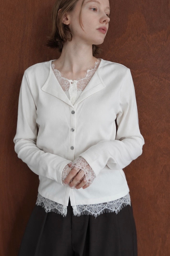 Cut lib race docking cardigan