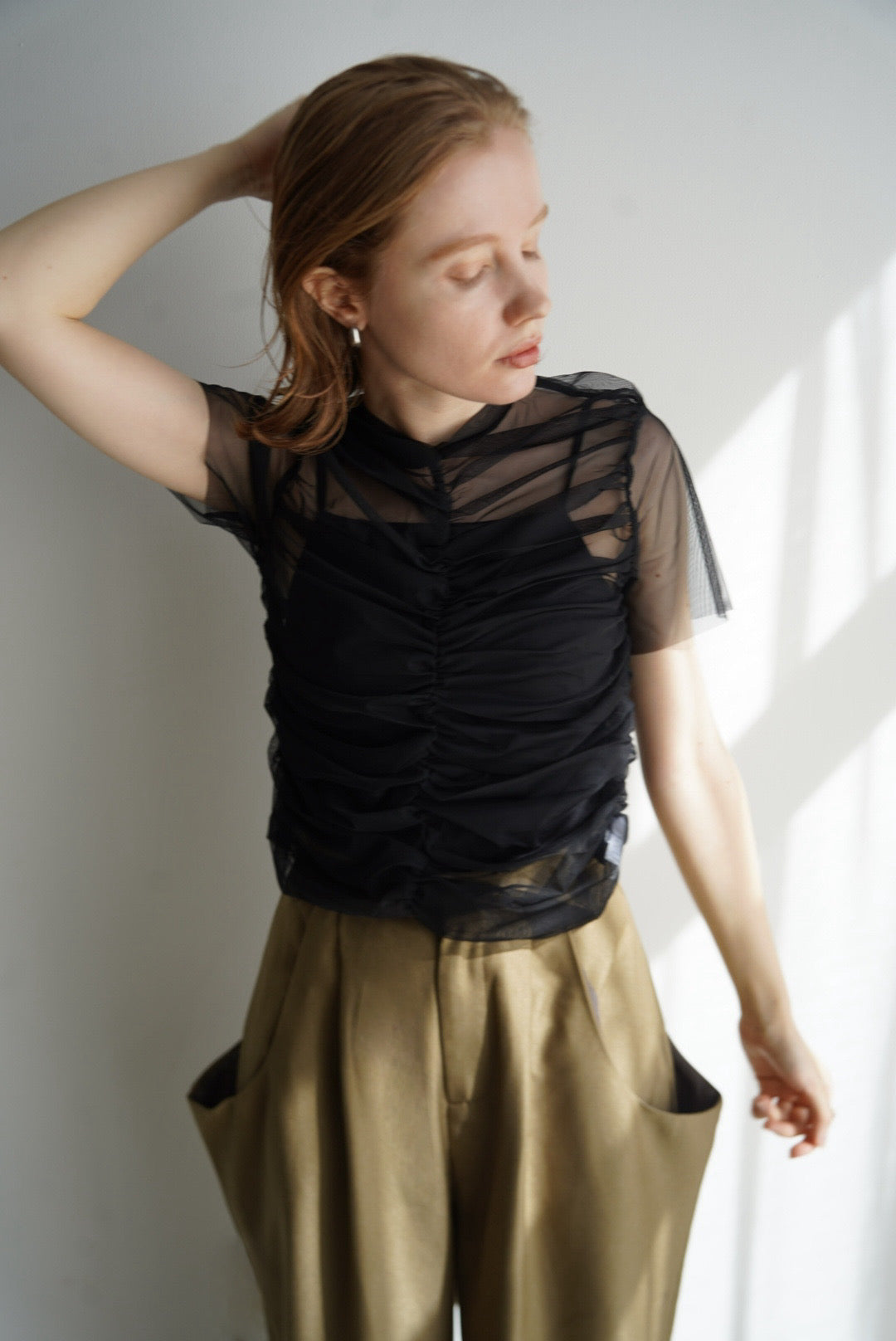 Tulle shirring Tshirts