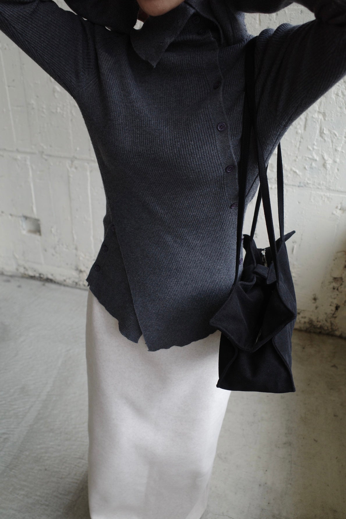 Square suède bag