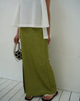 Jacquard slit skirt