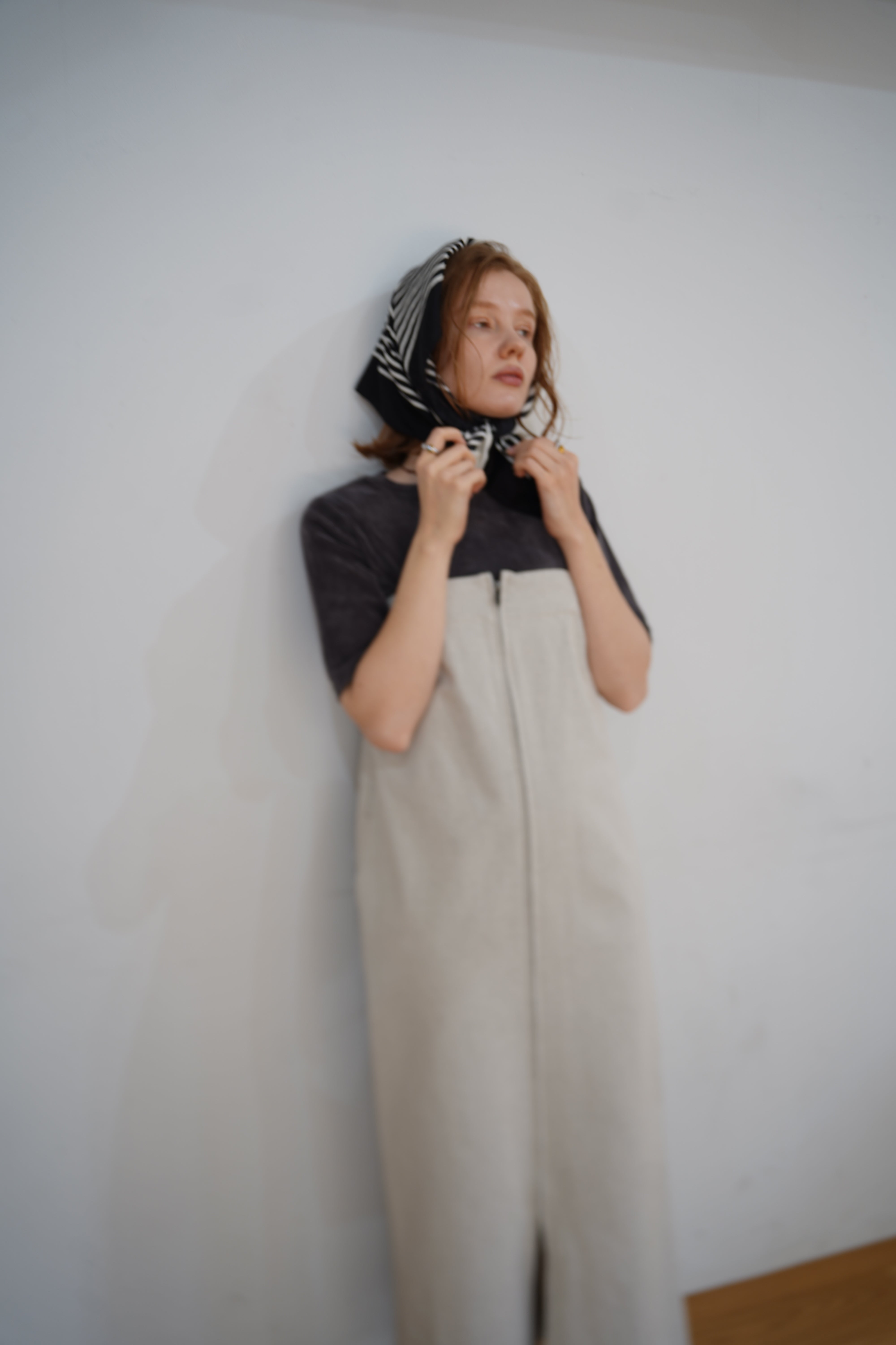 Denim bear zip one-piece – WELINOA