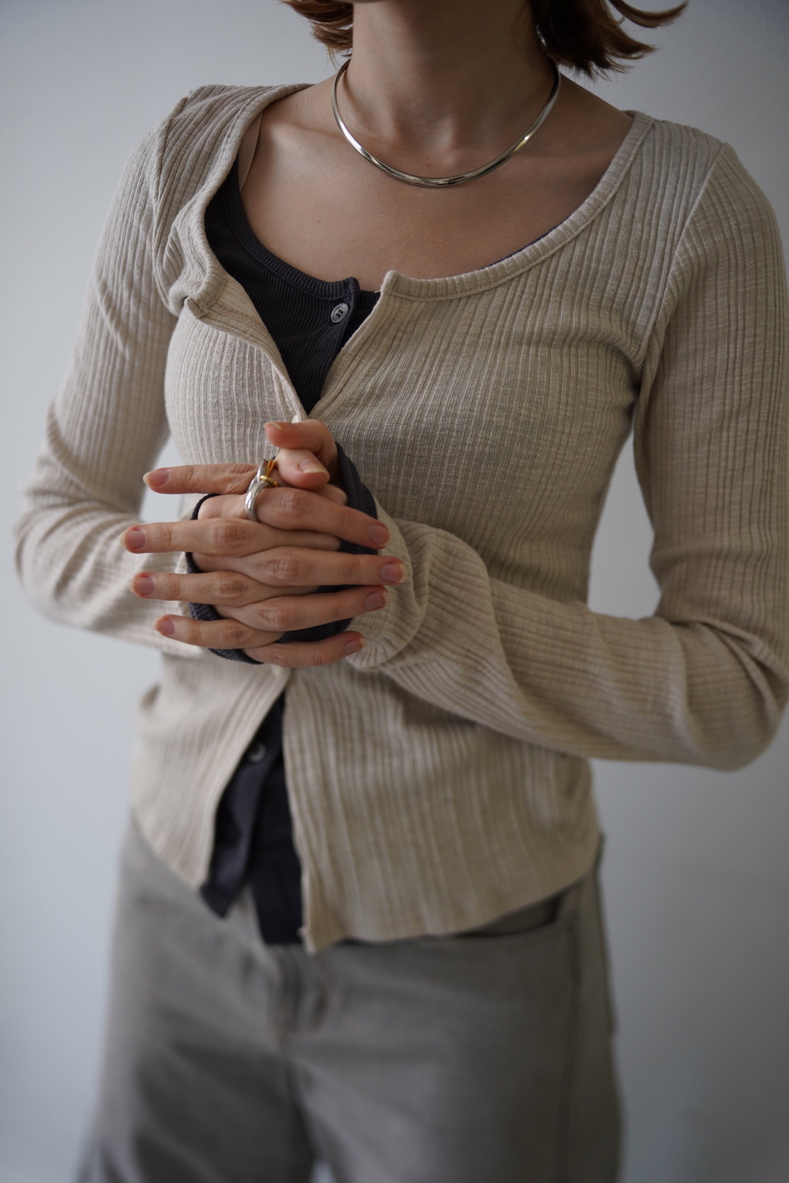 Layered lib cardigan – WELINOA