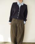 Shirt docking knit cardigan