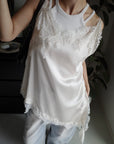 Sier race satin camisole