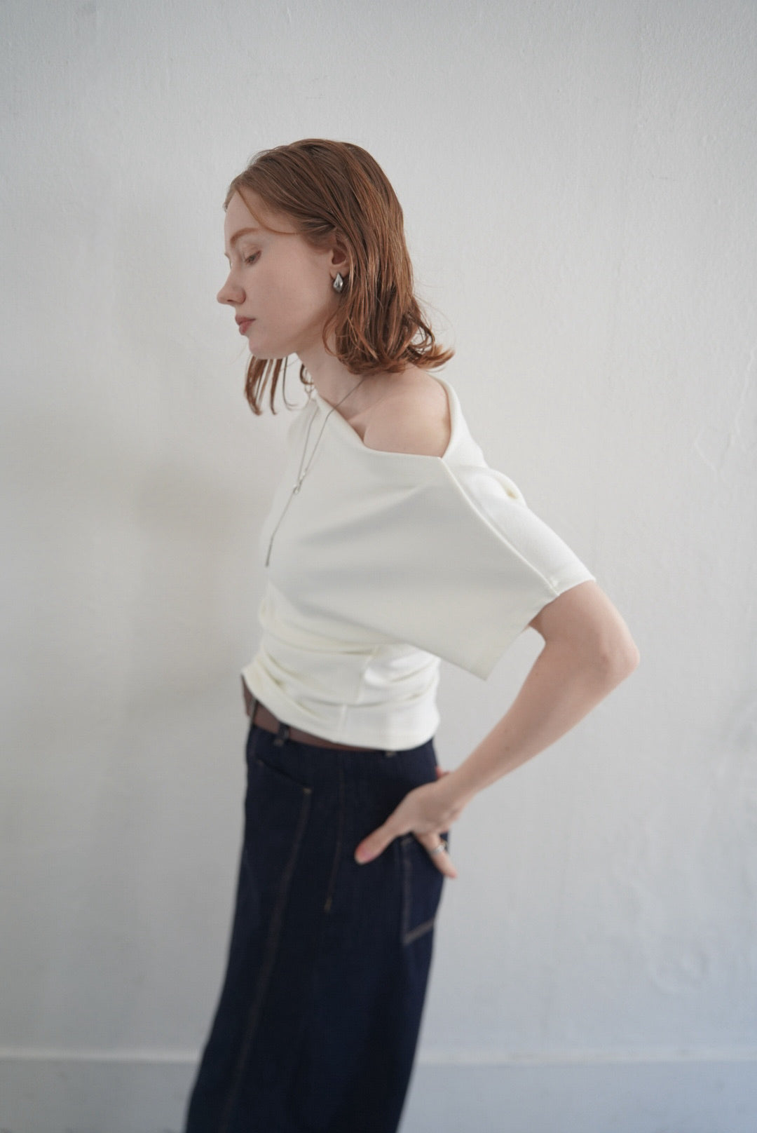【7/11-再入荷】Unbalance tuck top