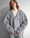Shaggy mohair cardigan