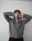 Shirt docking knit cardigan