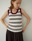 Bi-color boarder tank top