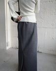 Wool soft long skirt