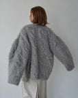 Shaggy mohair cardigan