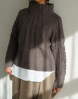 Cable hight neck knit