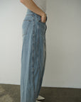 Curve balloon denim pants