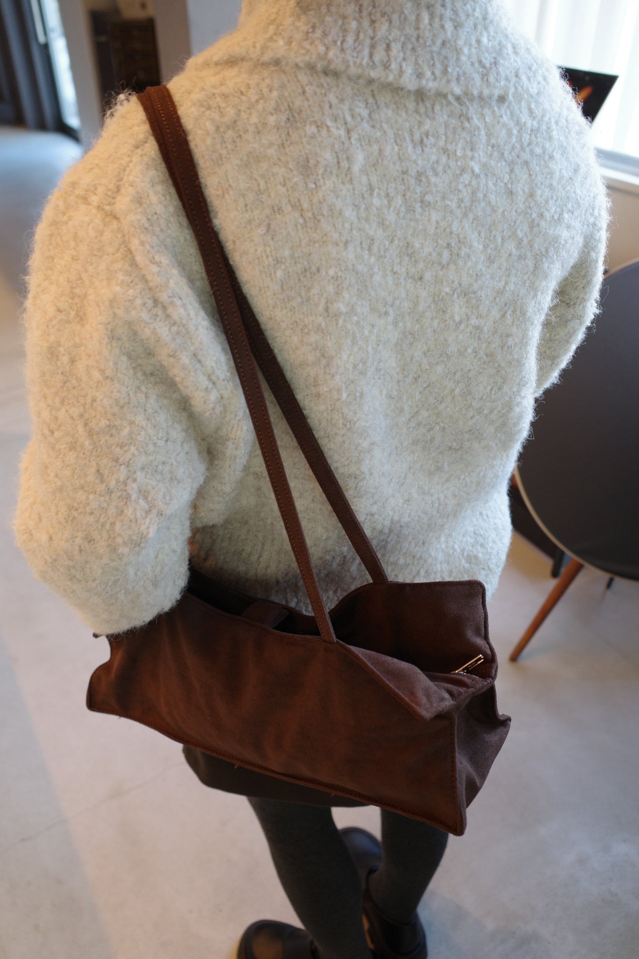 Square suède bag