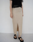 Jacquard slit skirt