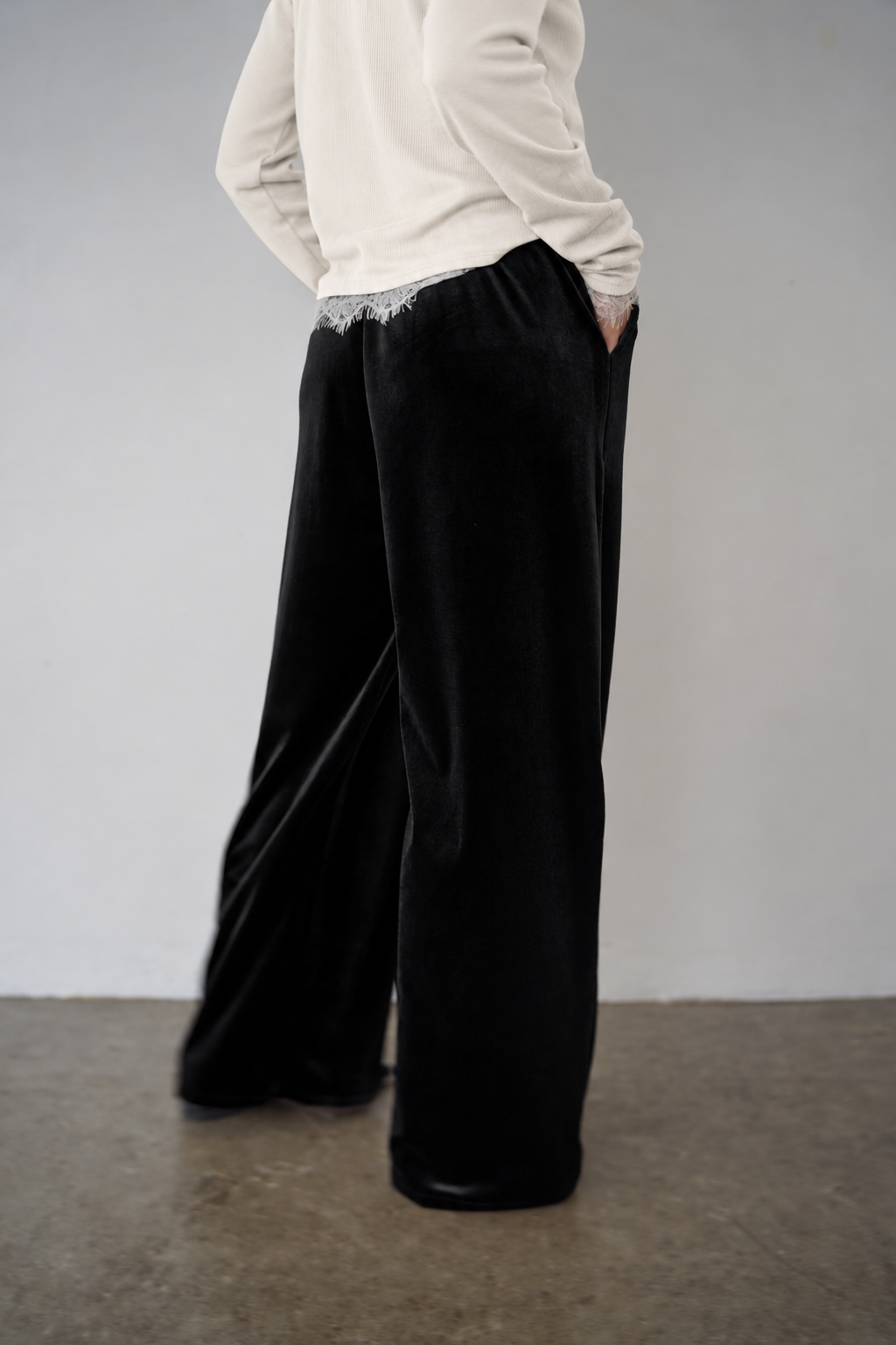 Velour Wide Leg Pants