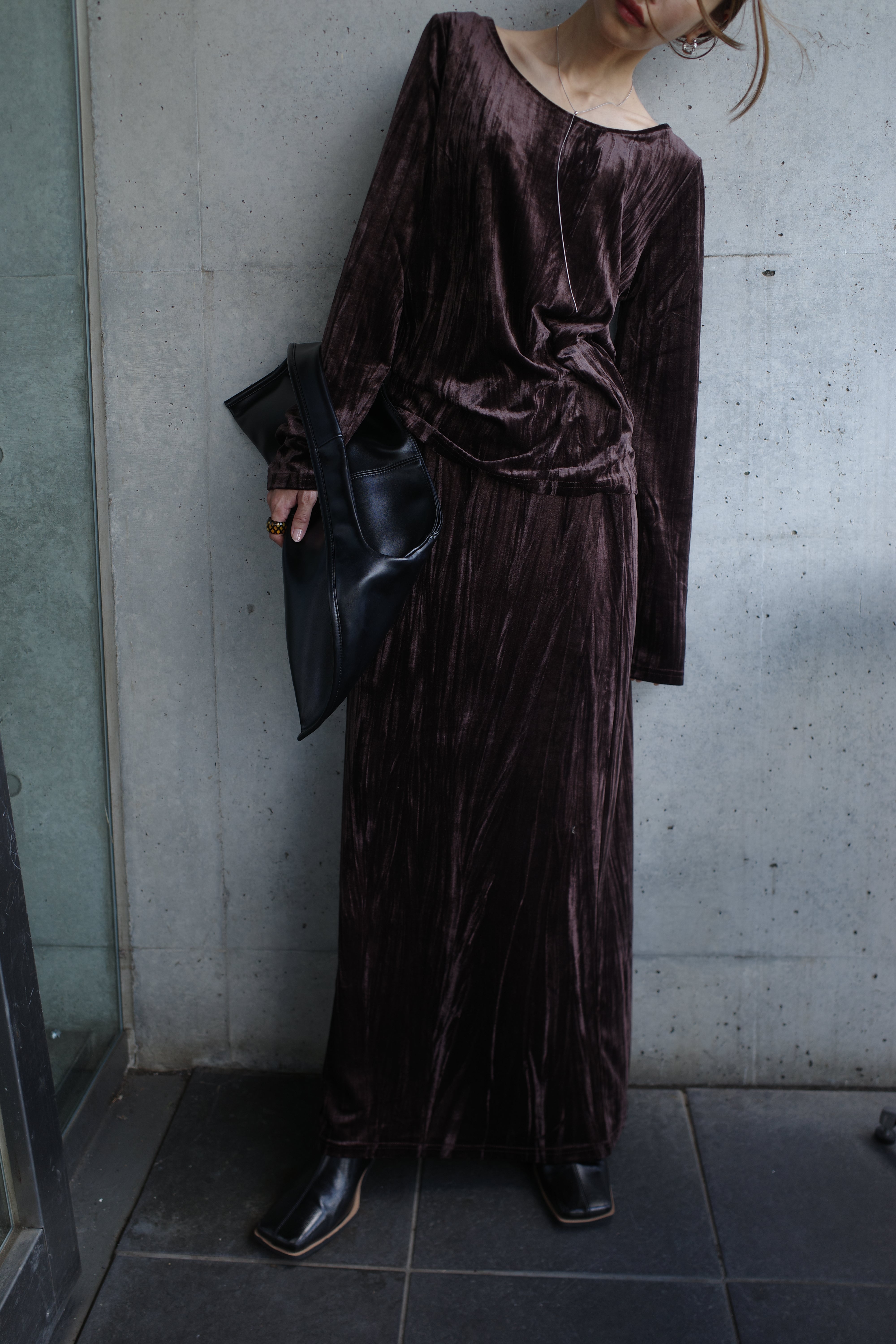 Velours bustier tops