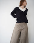 【予約販売】-10月下旬発送-Deep Vneck layered knit SET
