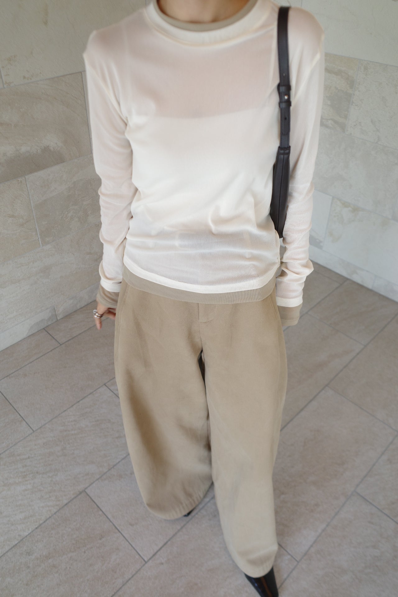 Layered see-through top