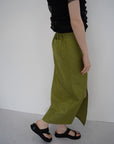 Jacquard slit skirt