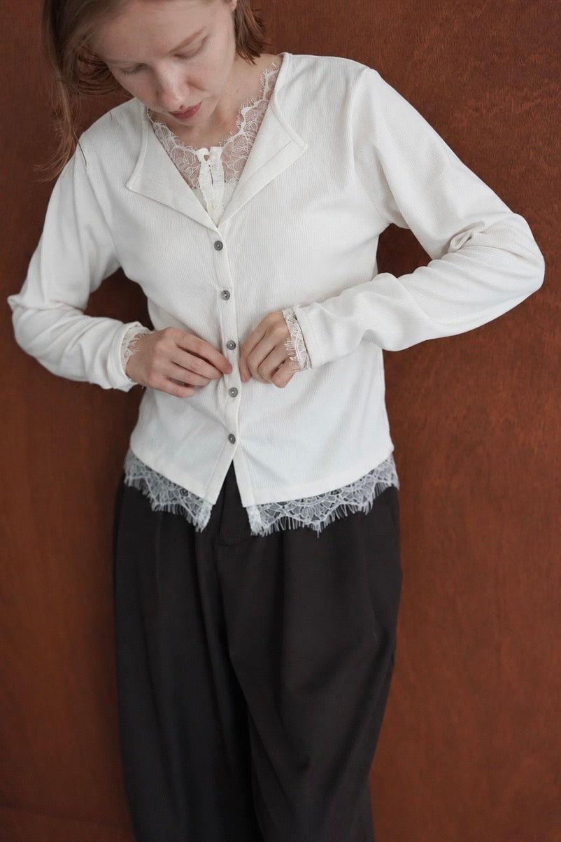 Cut lib race docking cardigan