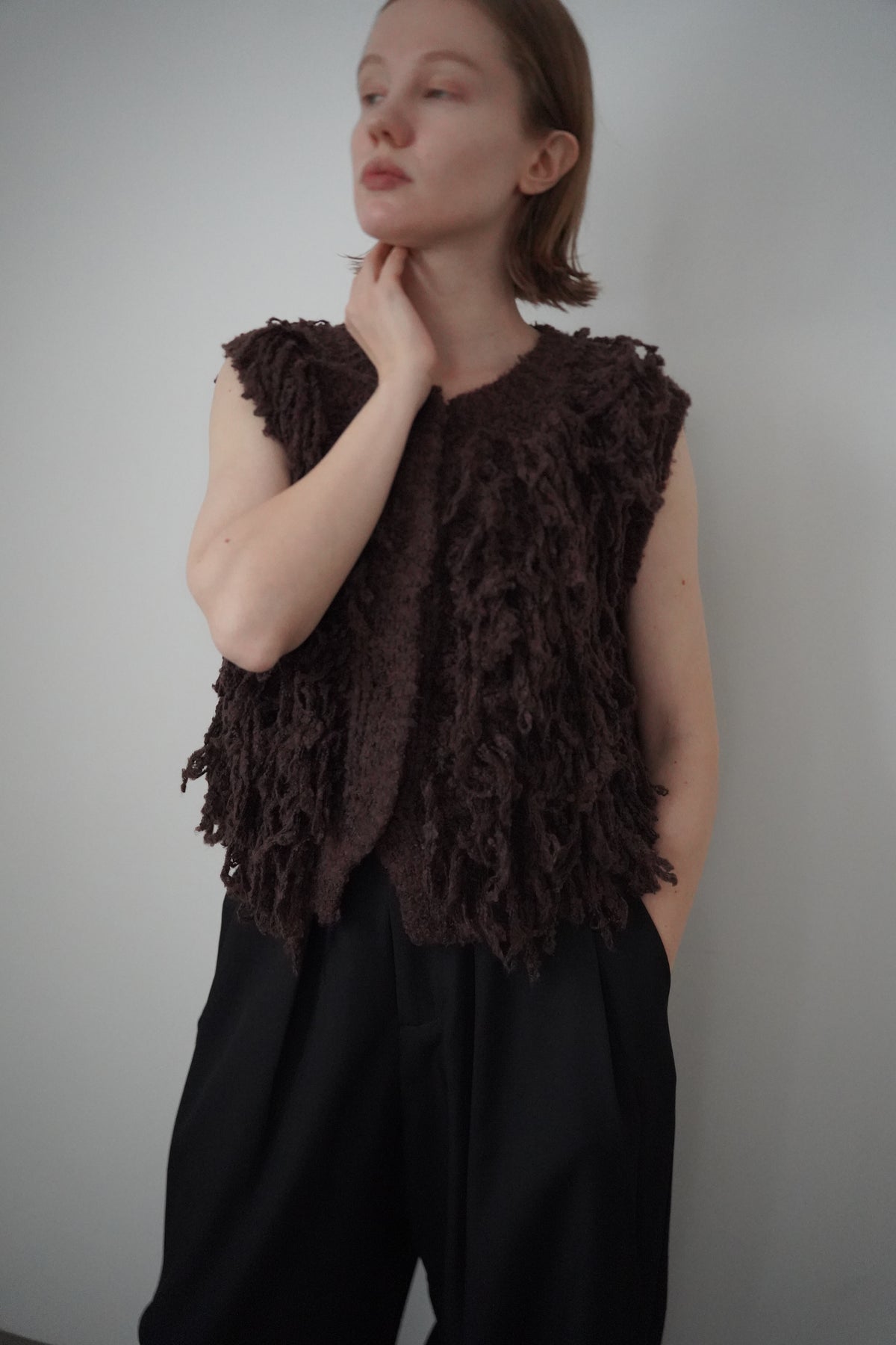 Boucle fringe vest