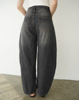 Curve balloon denim pants