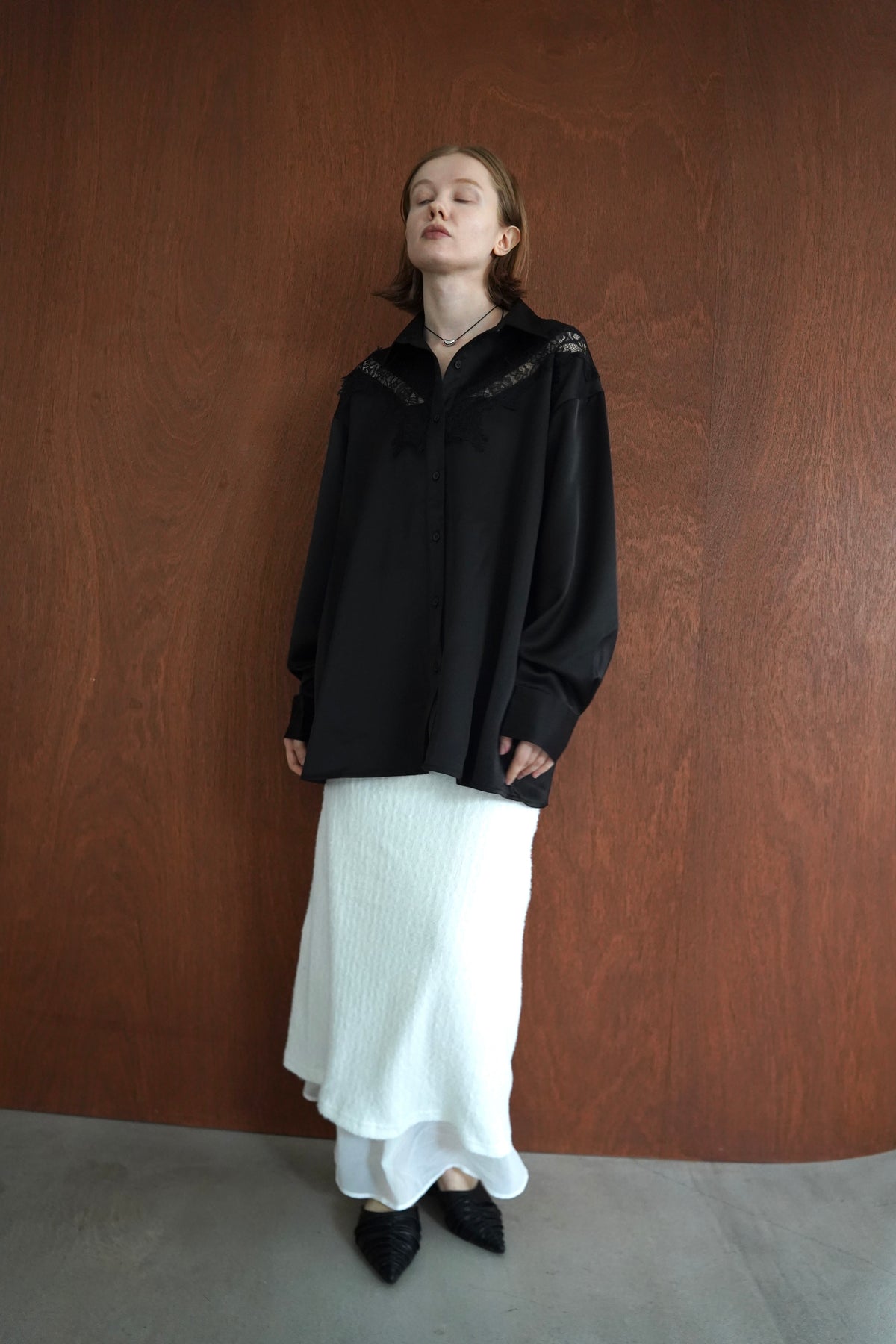 Satin race over shirt